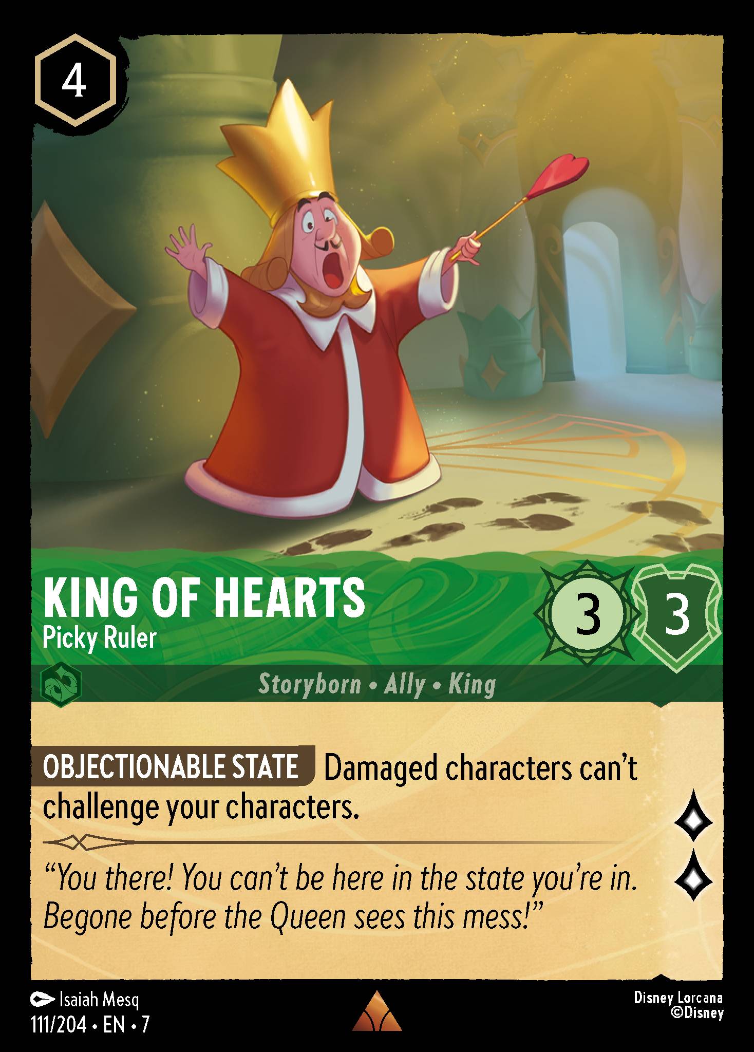 King of Hearts — Picky Ruler Disney Lorcana card