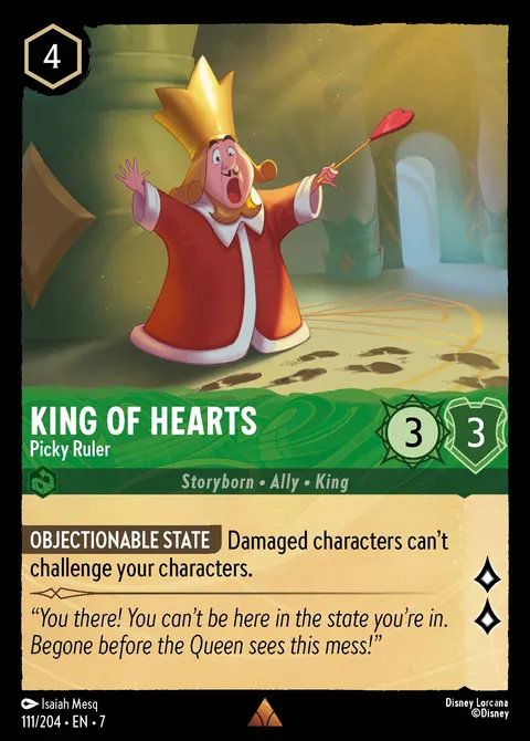 King of Hearts — Picky Ruler Disney Lorcana card