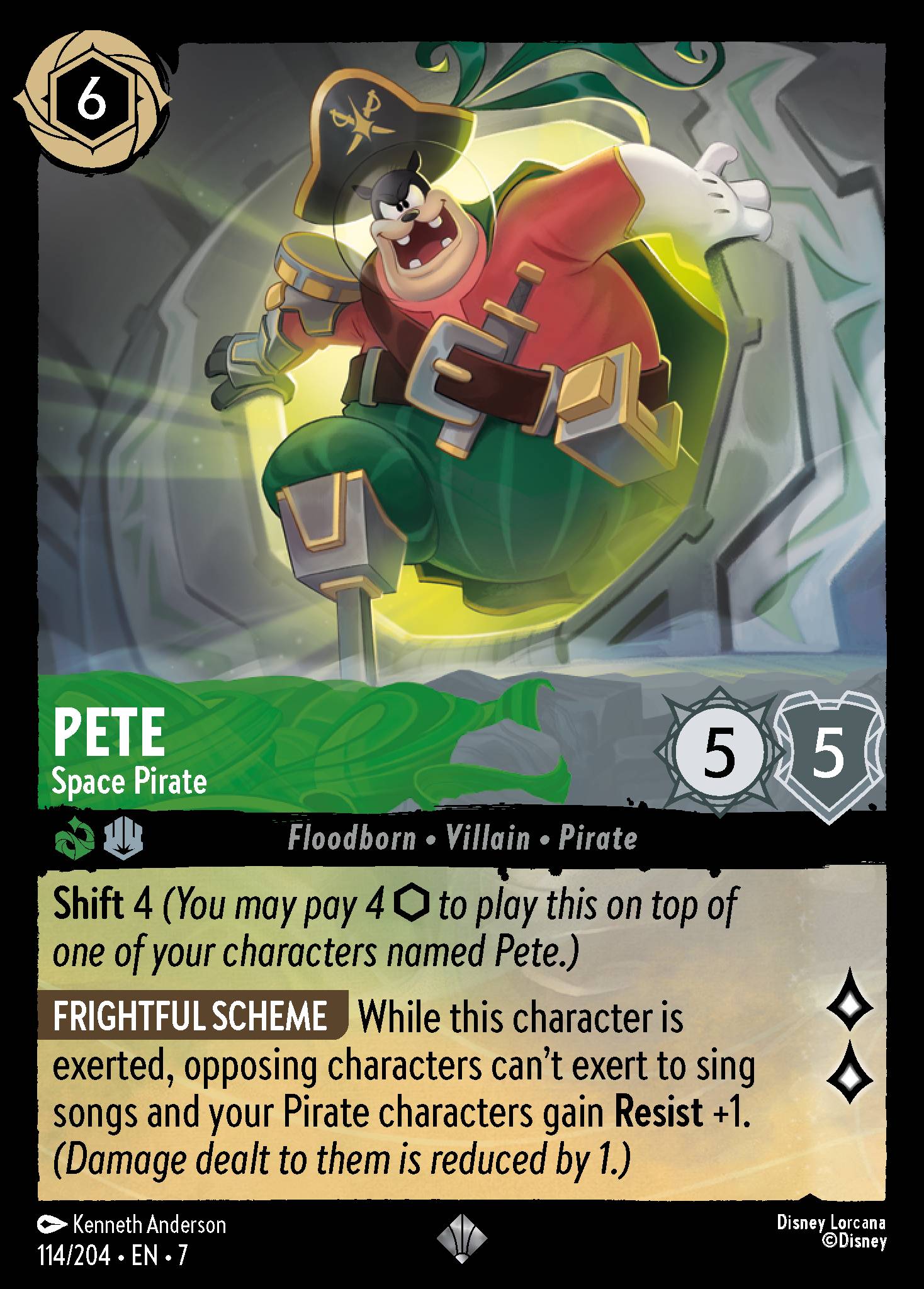 Pete — Space Pirate Disney Lorcana card