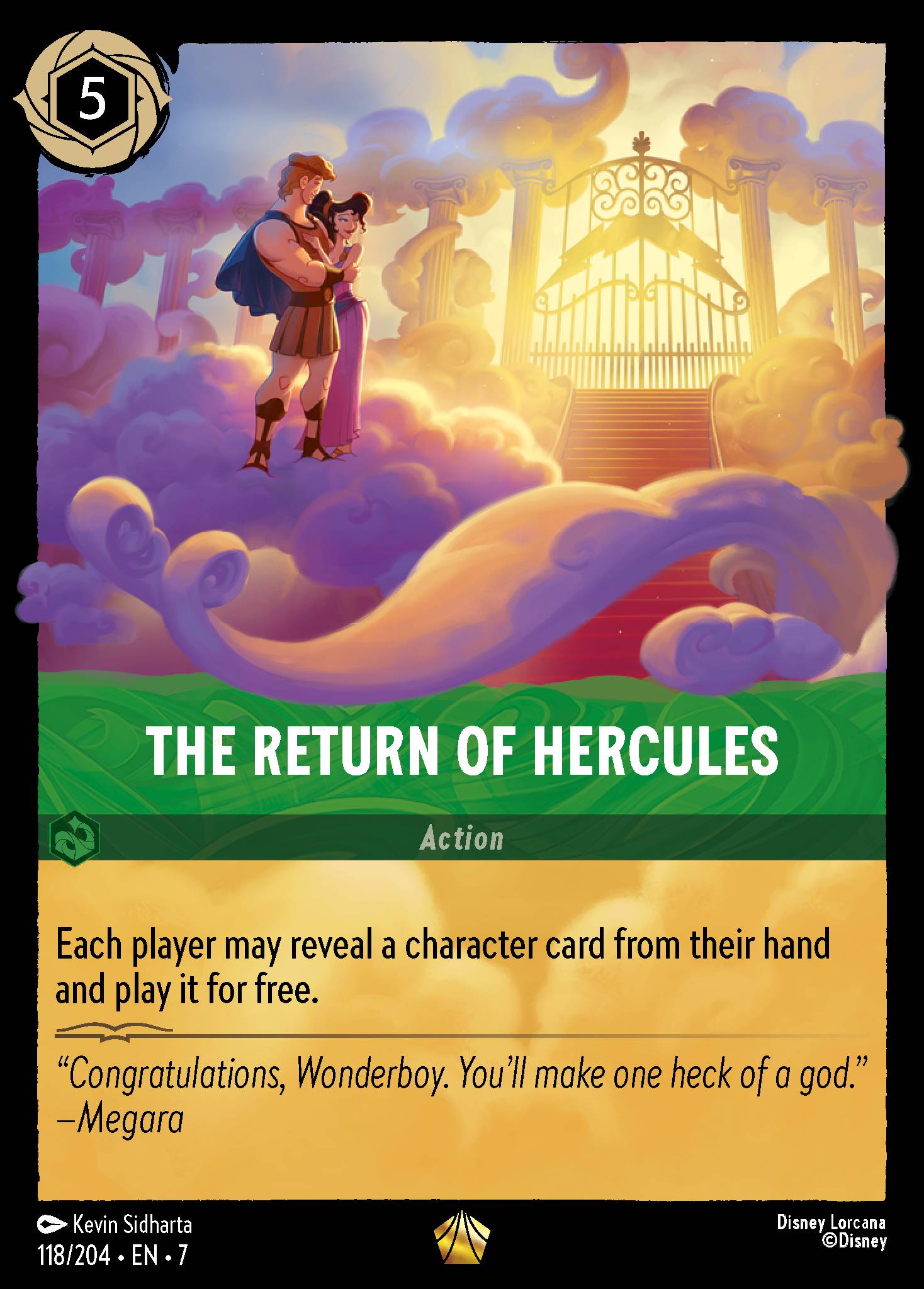 The Return of Hercules Disney Lorcana card