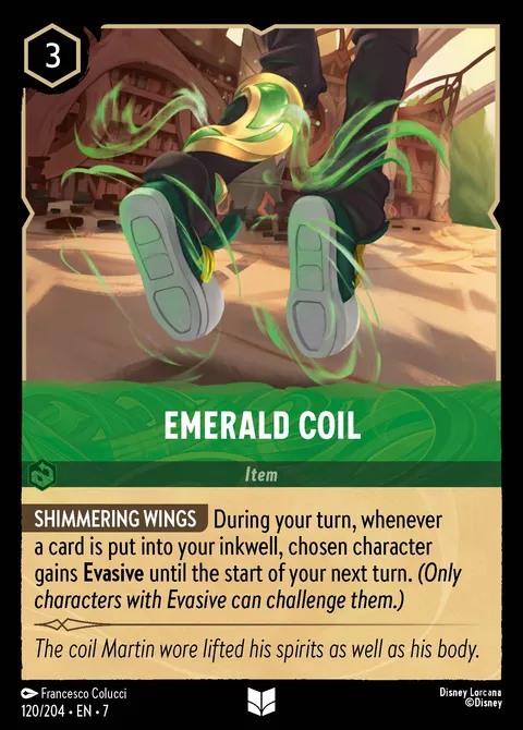 Emerald Coil Disney Lorcana card