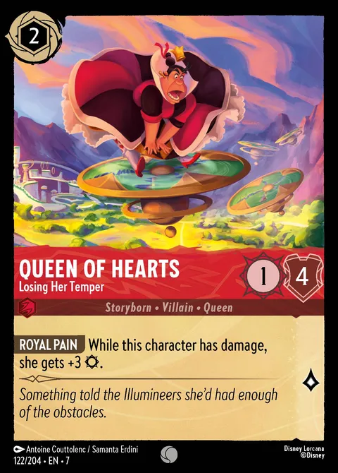 Queen of Hearts — Losing Her Temper Disney Lorcana card