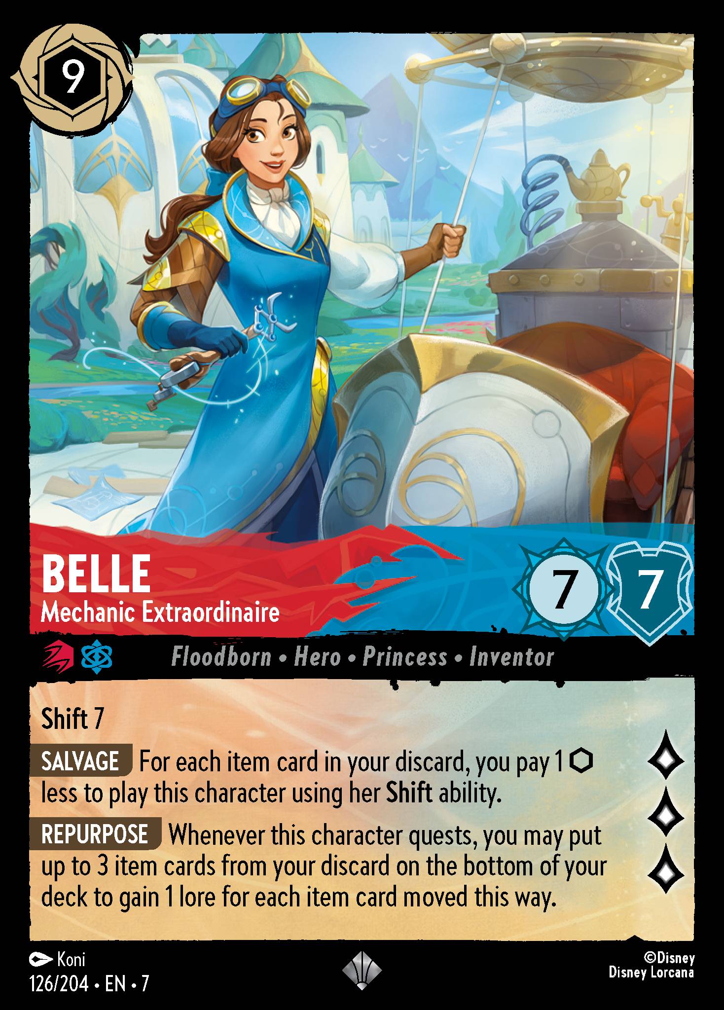 Belle — Mechanic Extraordinaire Disney Lorcana card