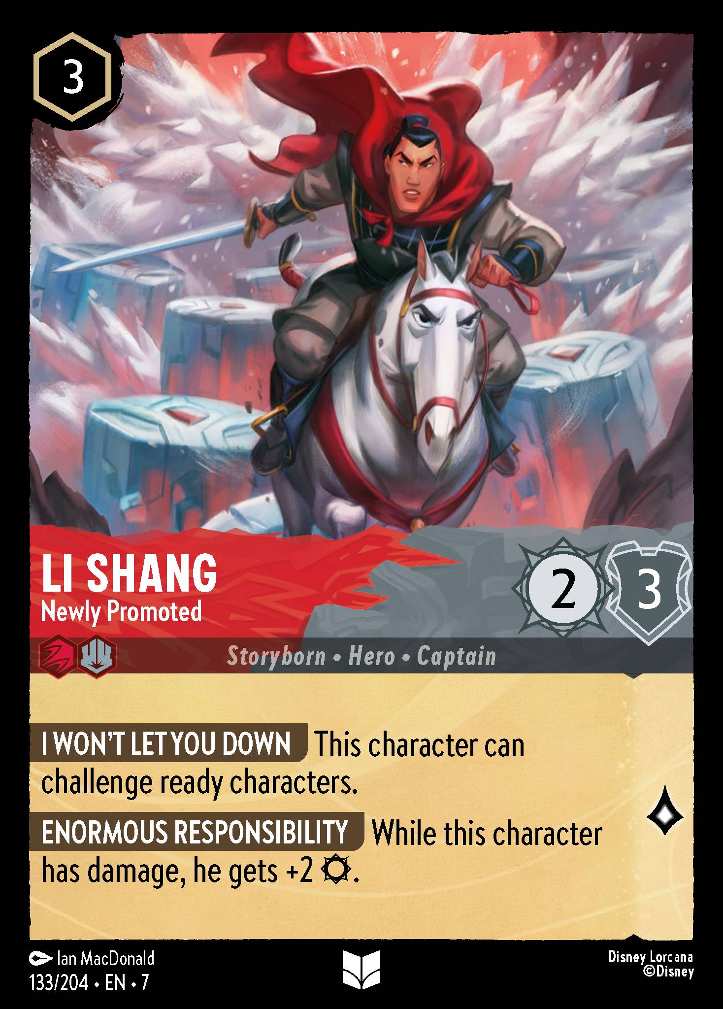 Li Shang — Newly Promoted Disney Lorcana card