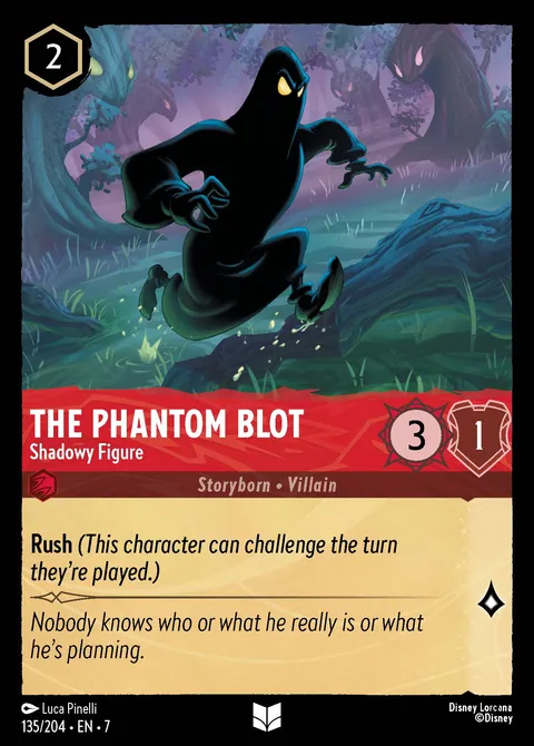 The Phantom Blot — Shadowy Figure Disney Lorcana card