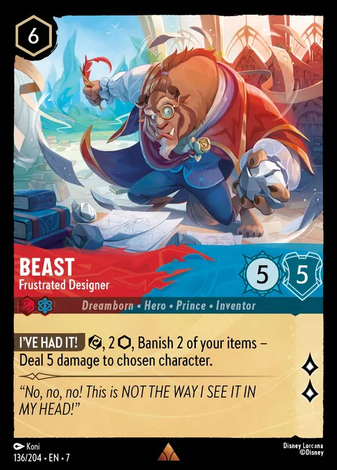 Beast — Frustrated Designer Disney Lorcana card