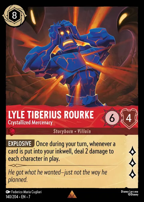 Lyle Tiberius Rourke — Crystallized Mercenary Disney Lorcana card