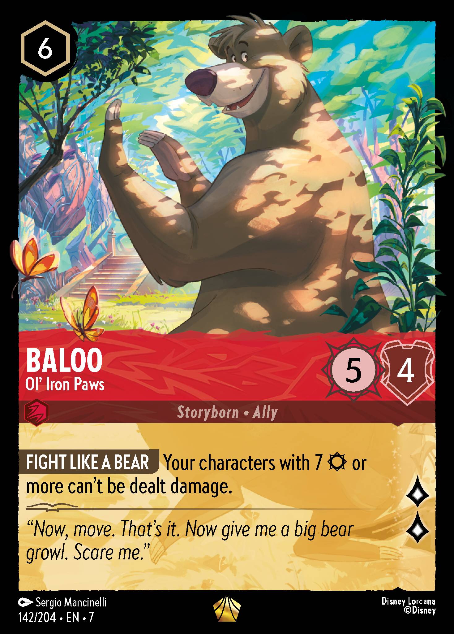 Baloo — Ol' Iron Paws Disney Lorcana card