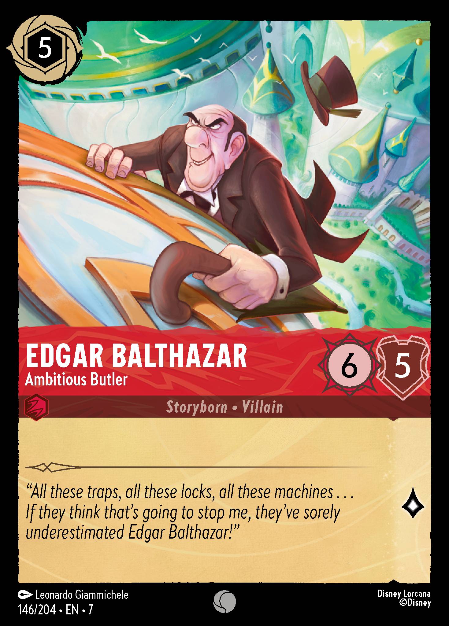 Edgar Balthazar — Ambitious Butler Disney Lorcana card