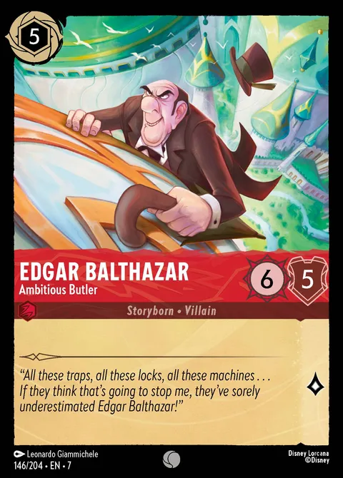 Edgar Balthazar — Ambitious Butler Disney Lorcana card