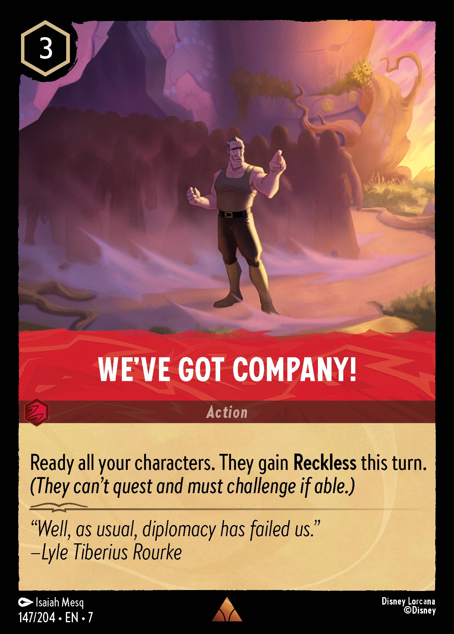 We've Got Company! Disney Lorcana card
