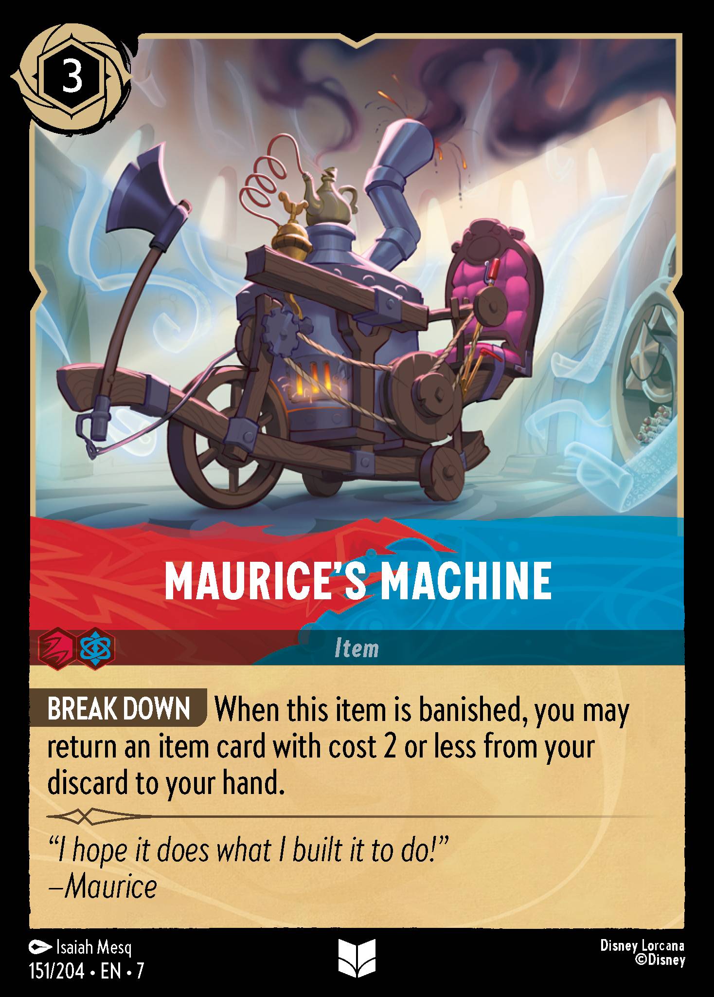 Maurice's Machine Disney Lorcana card