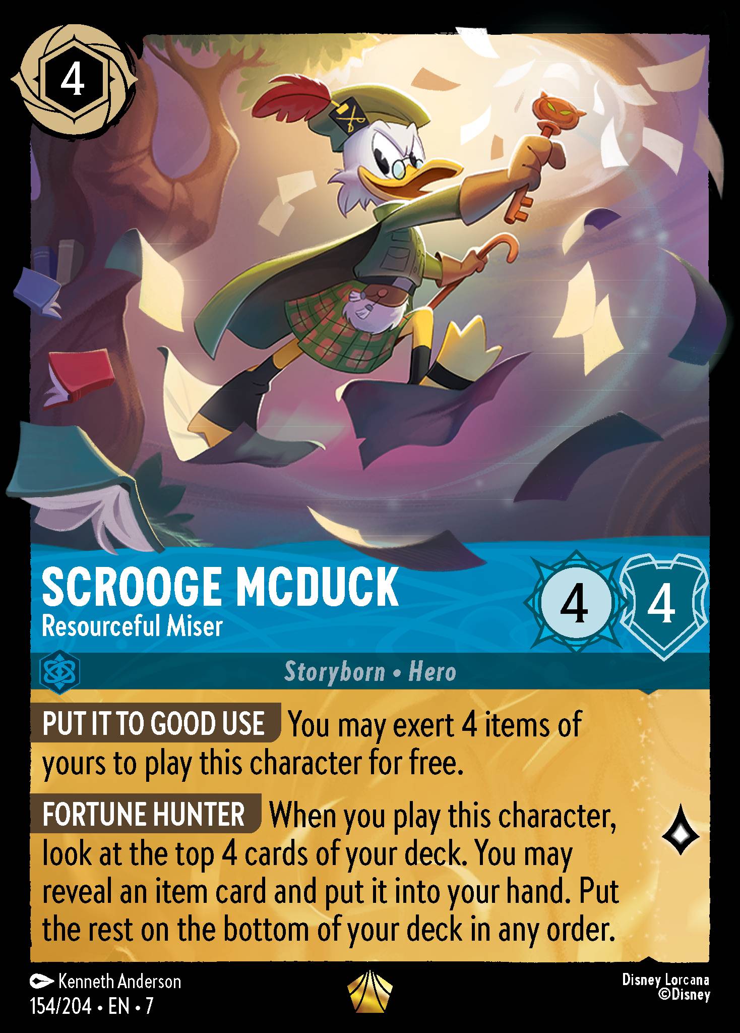 Scrooge McDuck — Resourceful Miser Disney Lorcana card