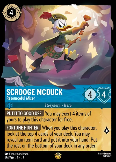 Scrooge McDuck — Resourceful Miser Disney Lorcana card