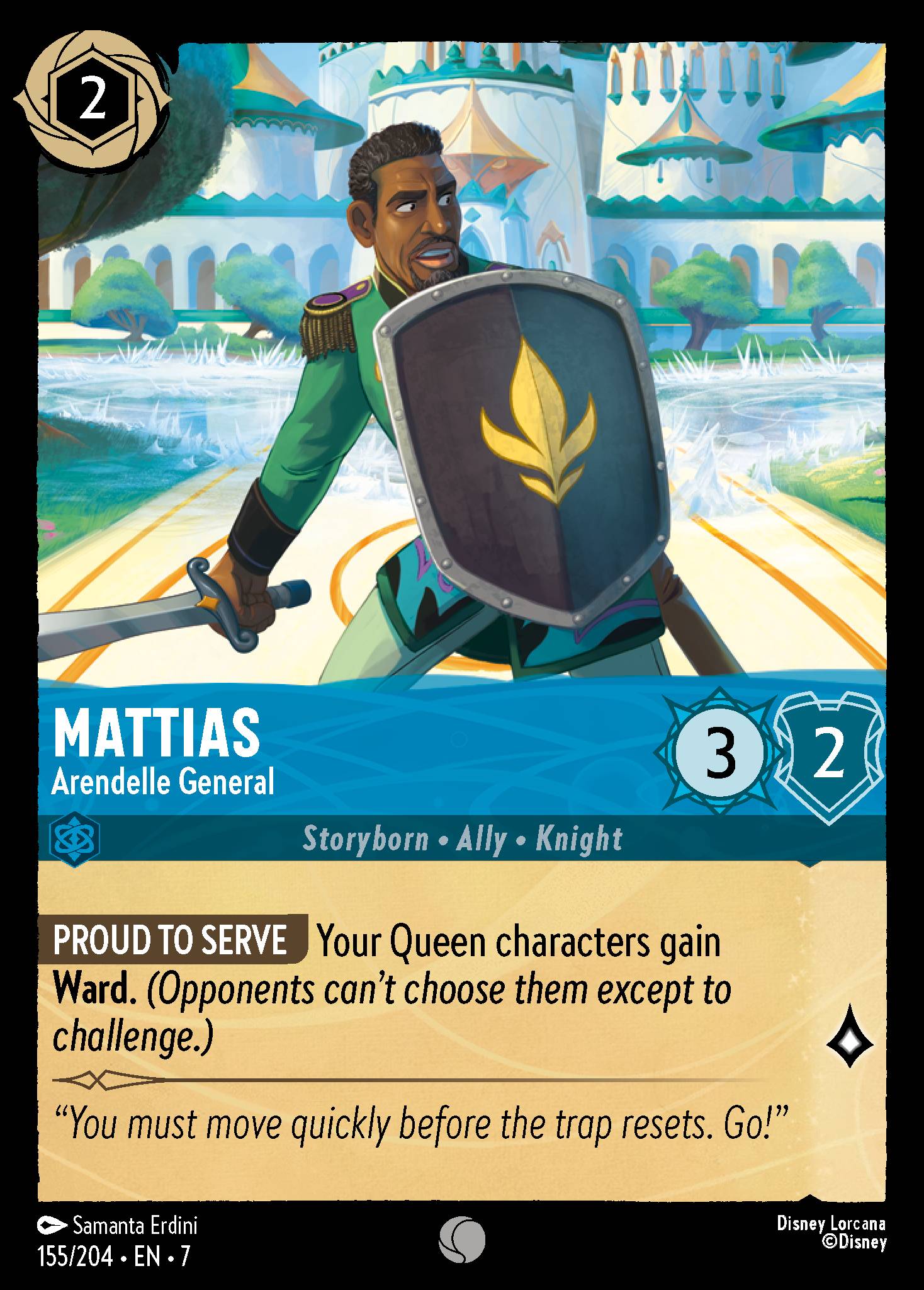 Mattias — Arendelle General Disney Lorcana card