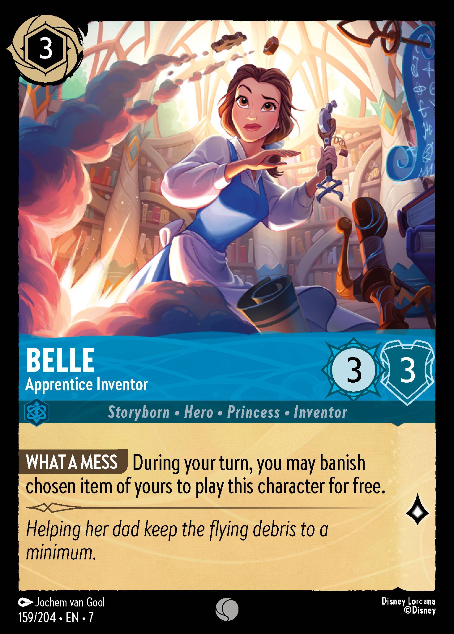 Belle — Apprentice Inventor Disney Lorcana card