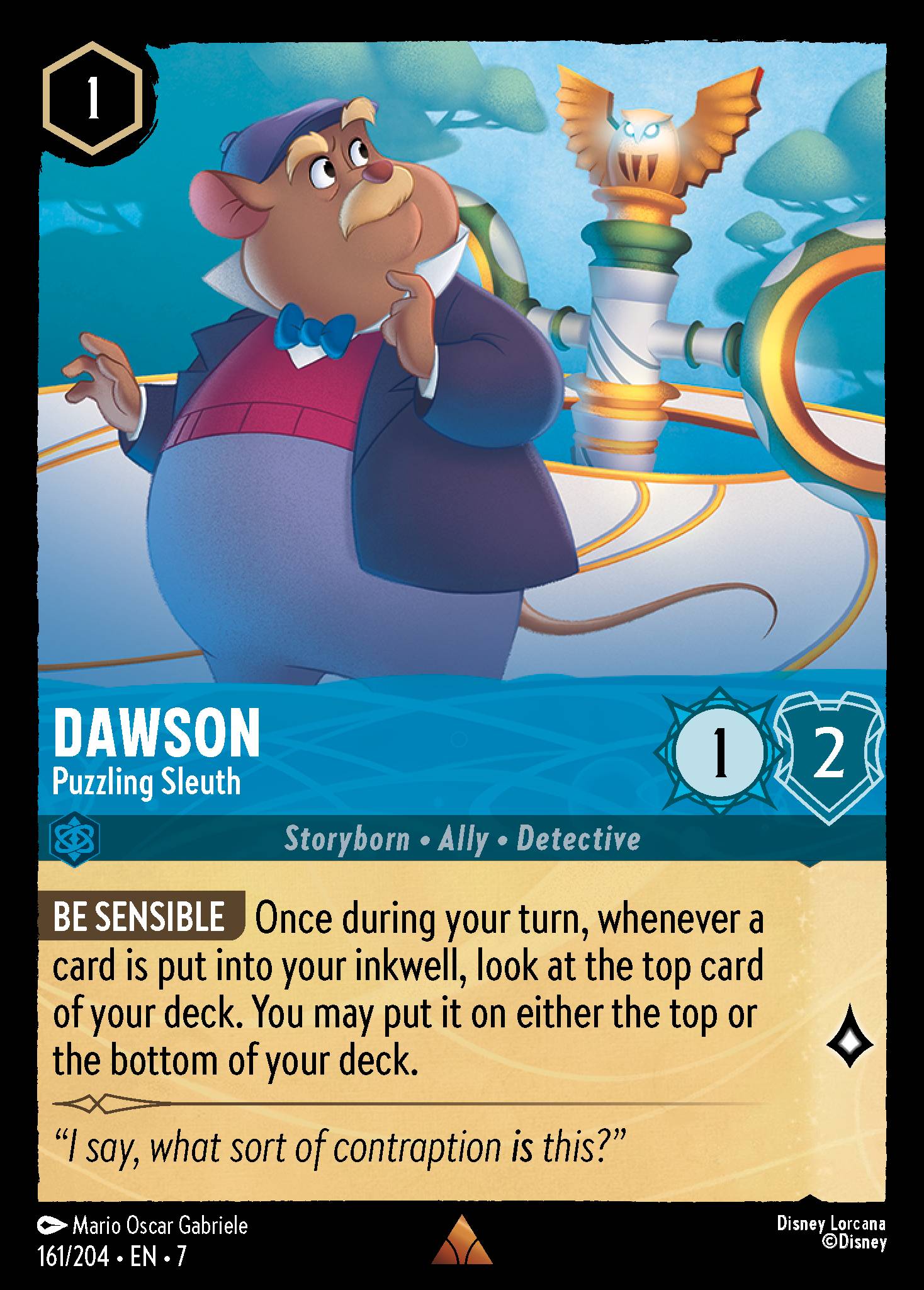 Dawson — Puzzling Sleuth Disney Lorcana card