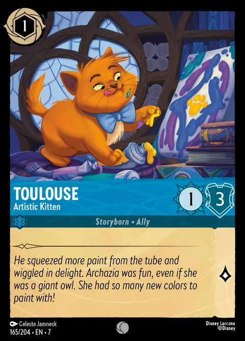 Toulouse — Artistic Kitten Disney Lorcana card