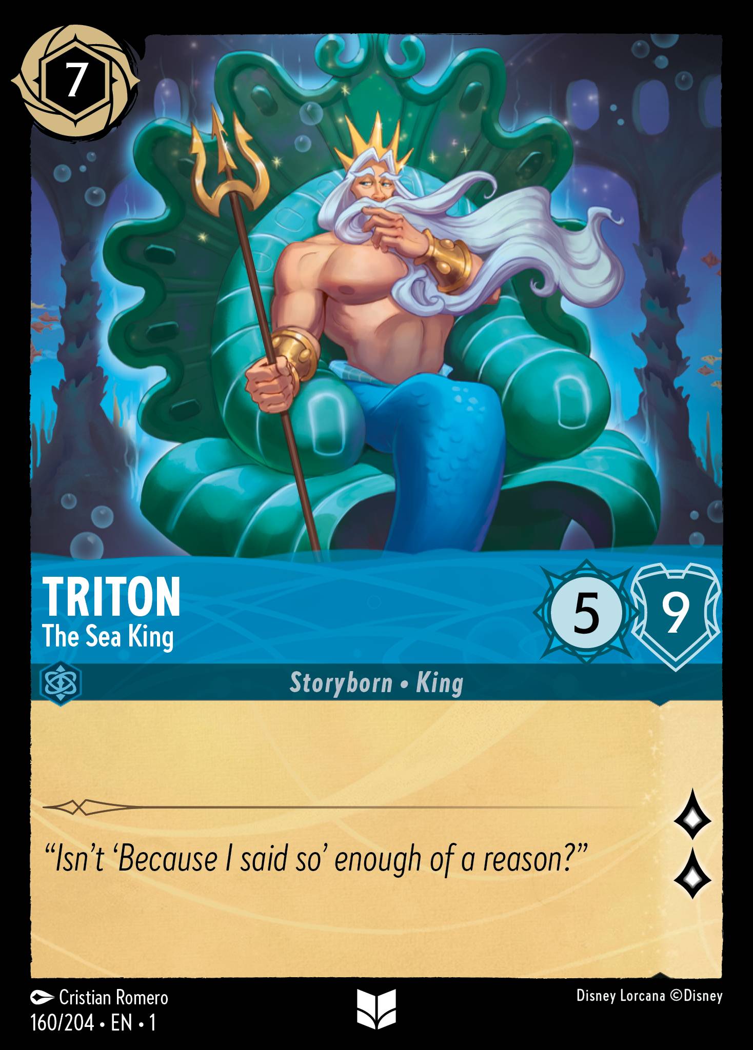 Triton — The Sea King Disney Lorcana card