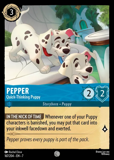 Pepper — Quick-Thinking Puppy Disney Lorcana card