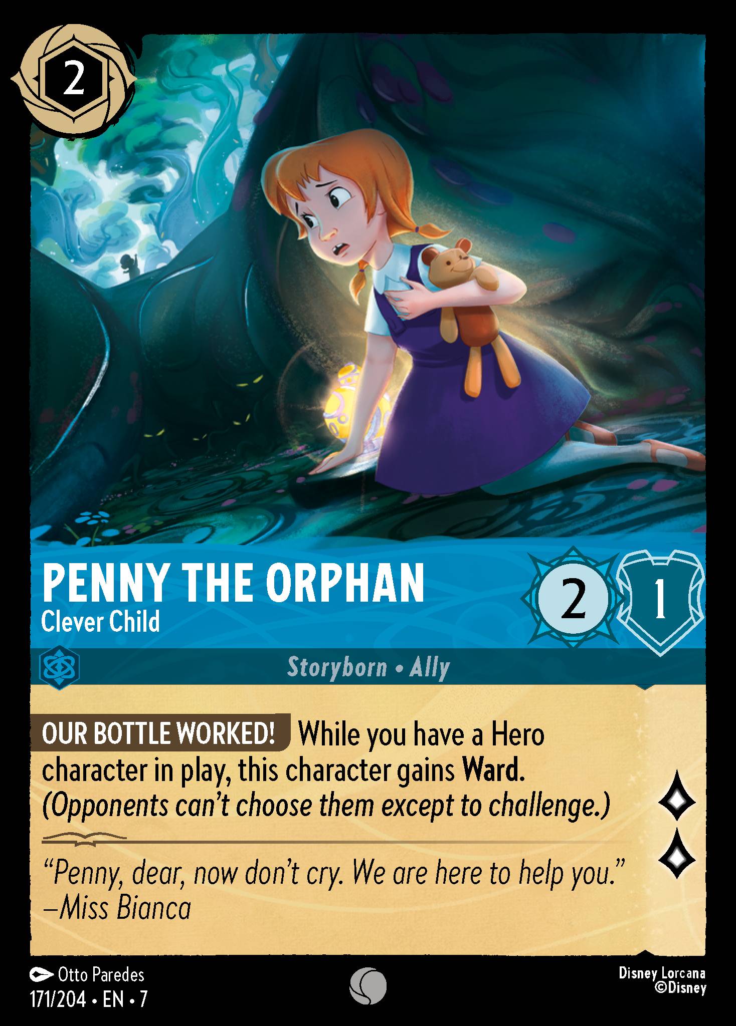 Penny the Orphan — Clever Child Disney Lorcana card