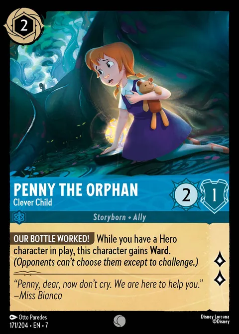 Penny the Orphan — Clever Child Disney Lorcana card