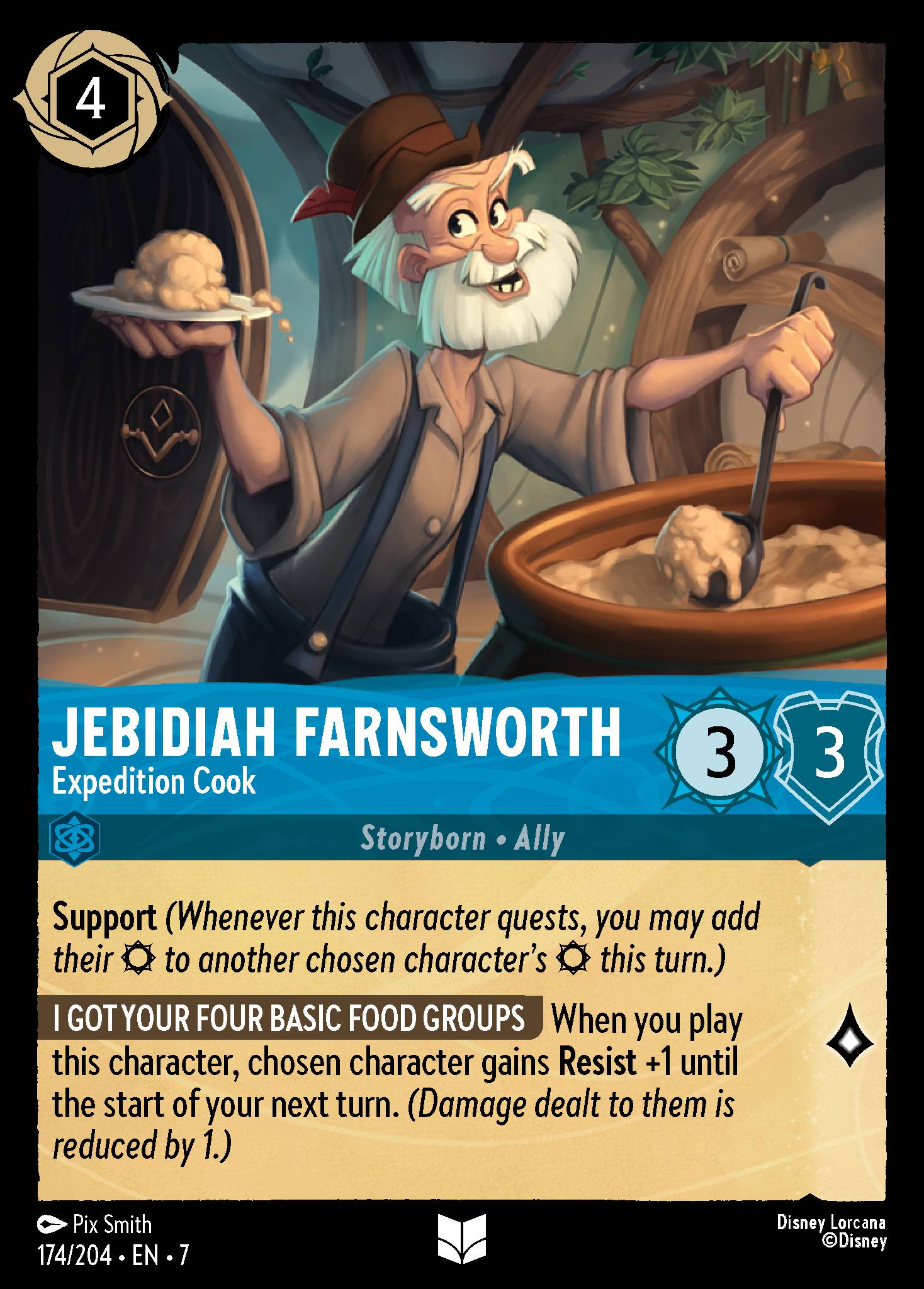 Jebidiah Farnsworth — Expedition Cook Disney Lorcana card