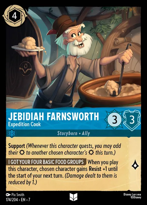 Jebidiah Farnsworth — Expedition Cook Disney Lorcana card