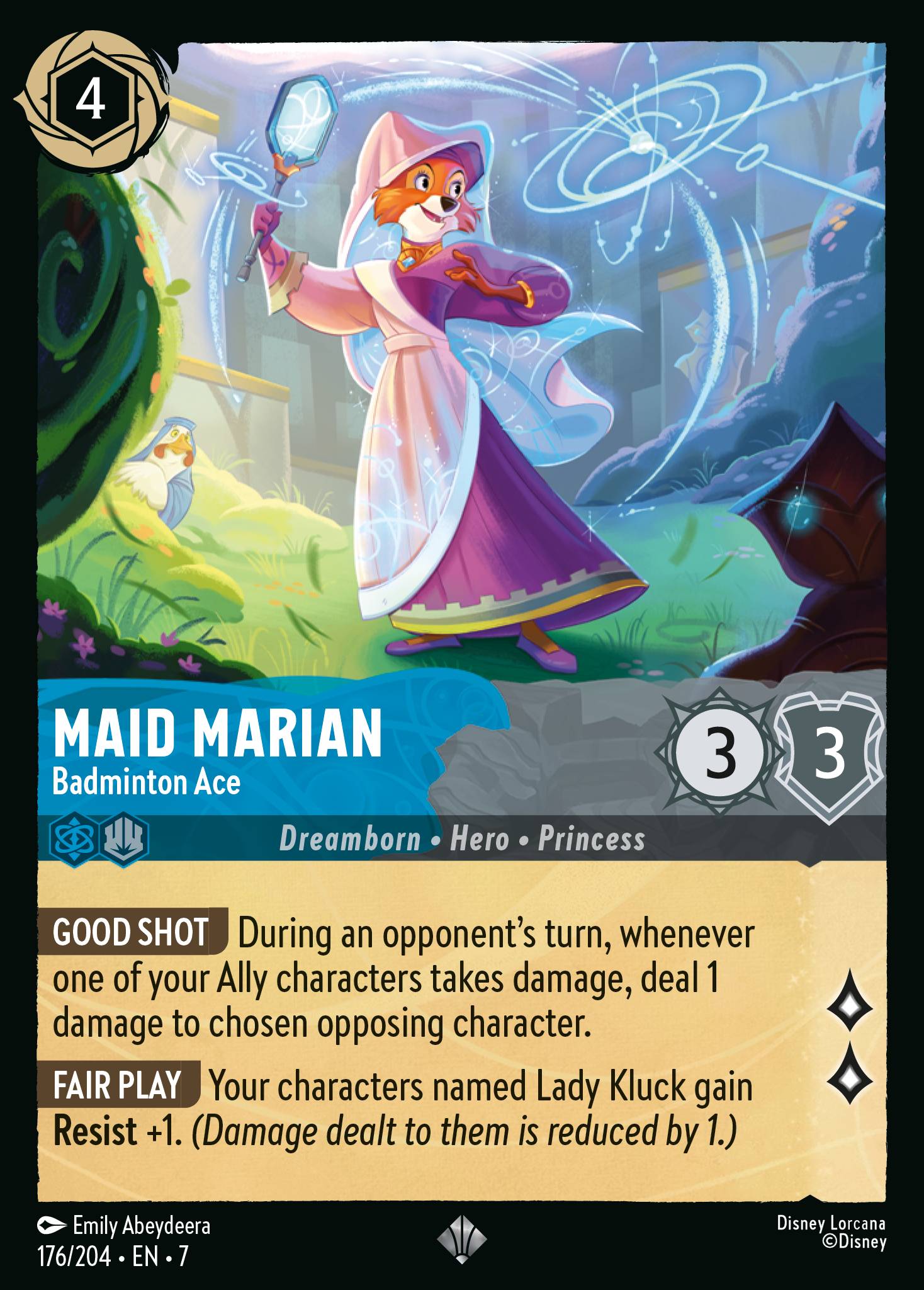 Maid Marian — Badminton Ace Disney Lorcana card