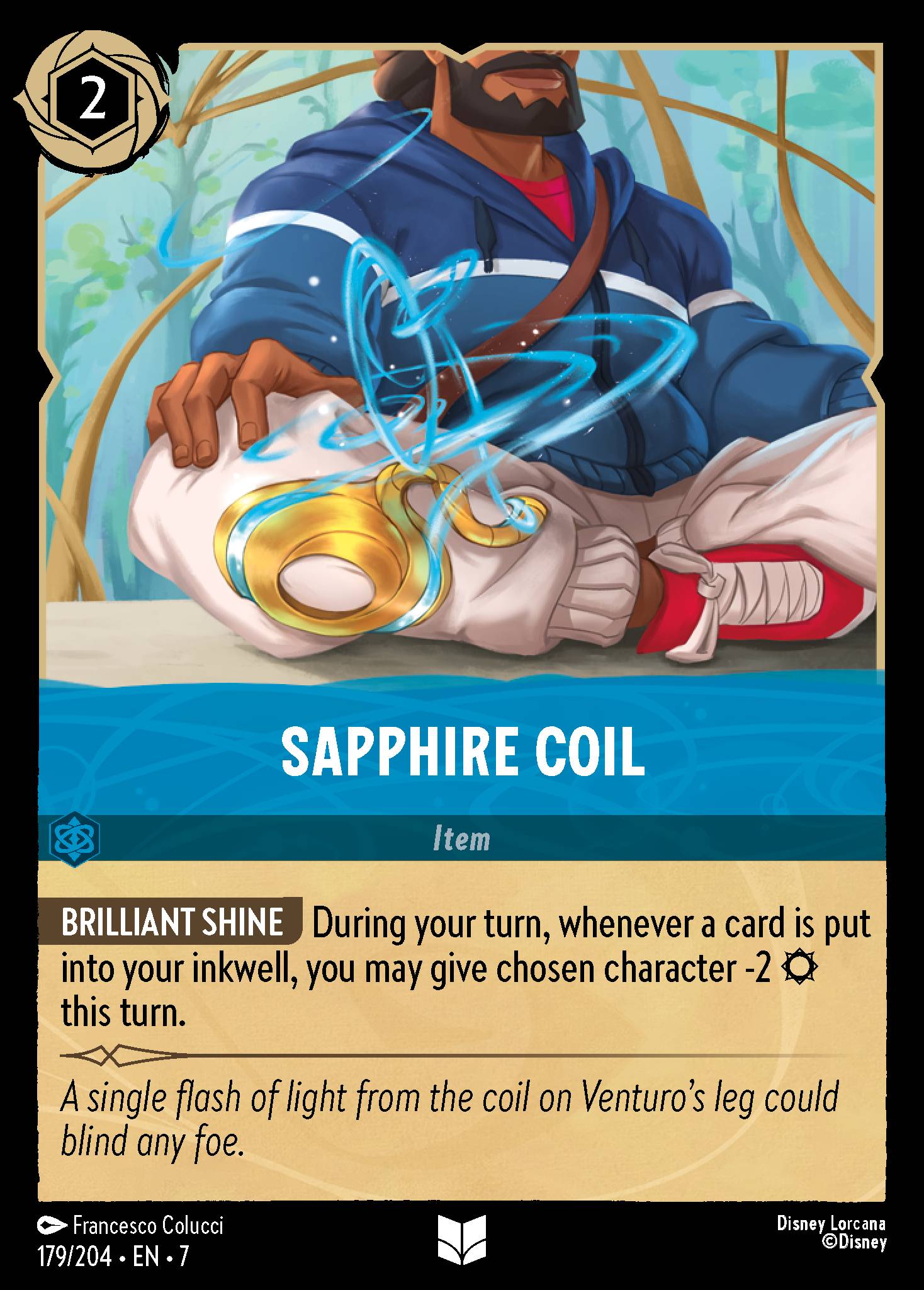 Sapphire Coil Disney Lorcana card