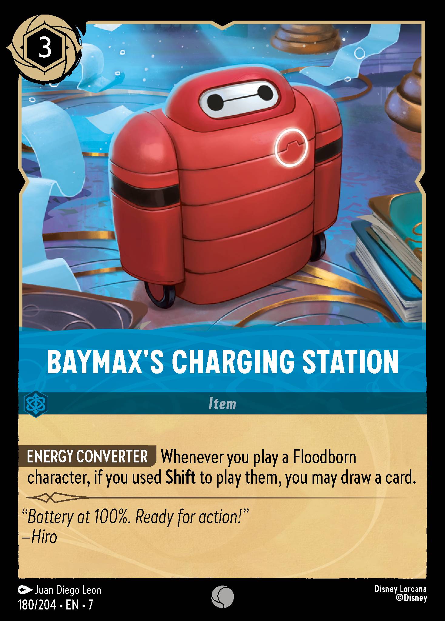 Baymax's Charging Station Disney Lorcana card