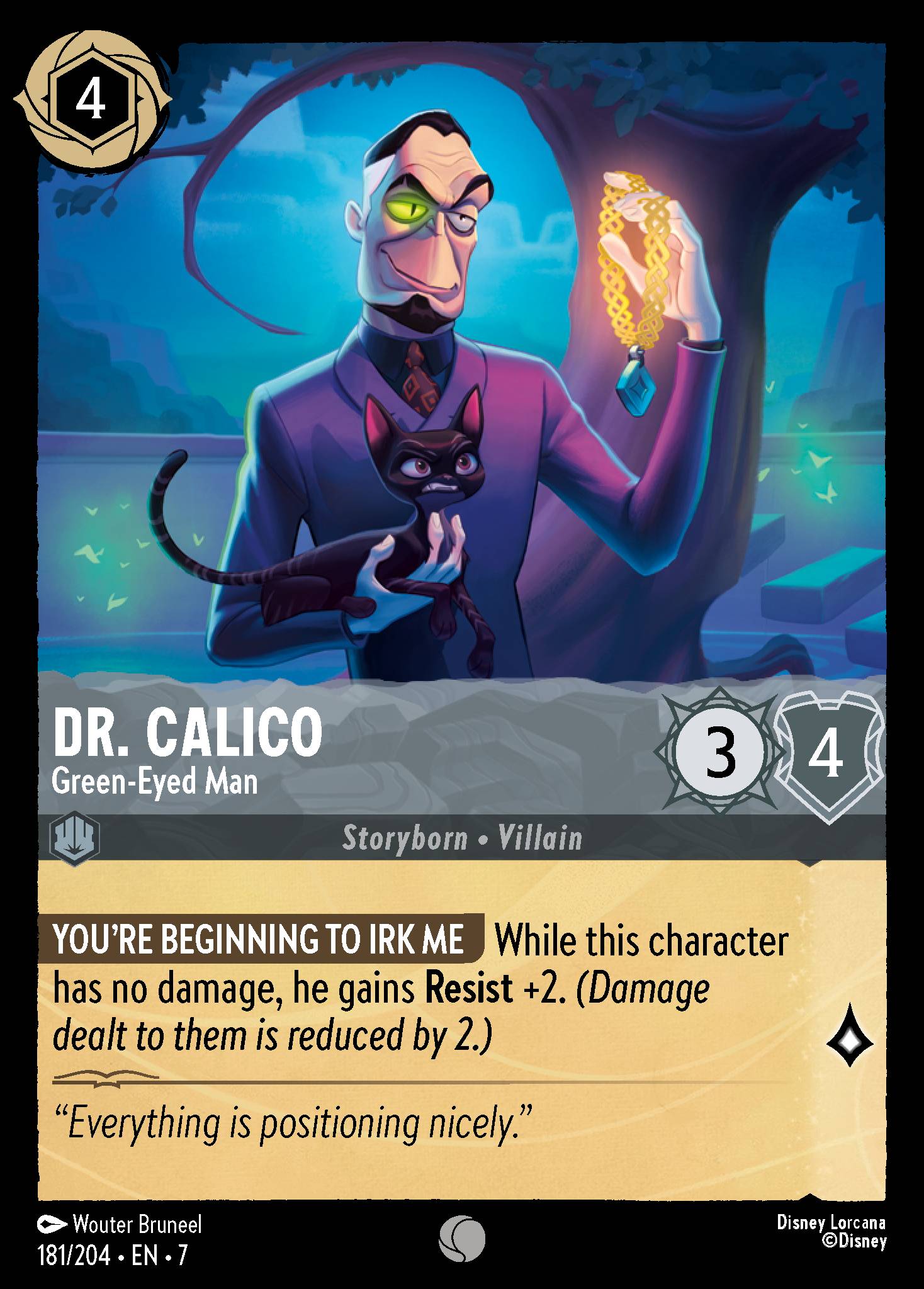 Dr. Calico — Green-Eyed Man Disney Lorcana card