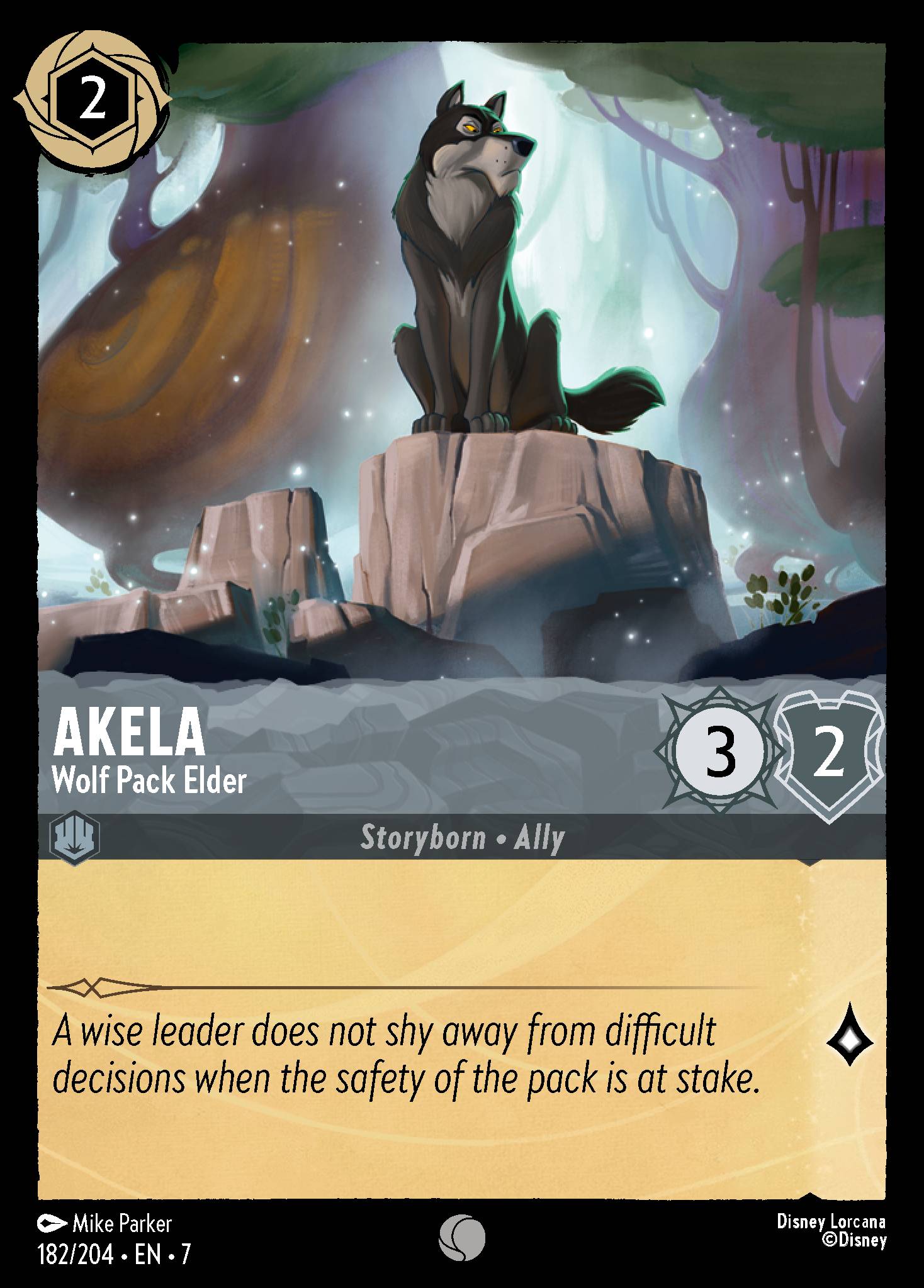 Akela — Wolf Pack Elder Disney Lorcana card