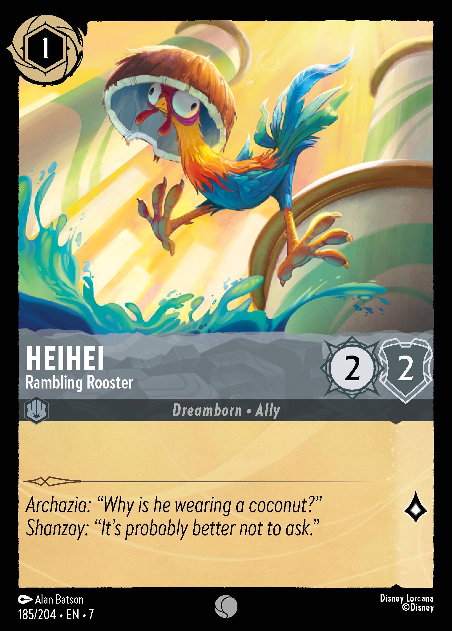 Heihei — Rambling Rooster Disney Lorcana card
