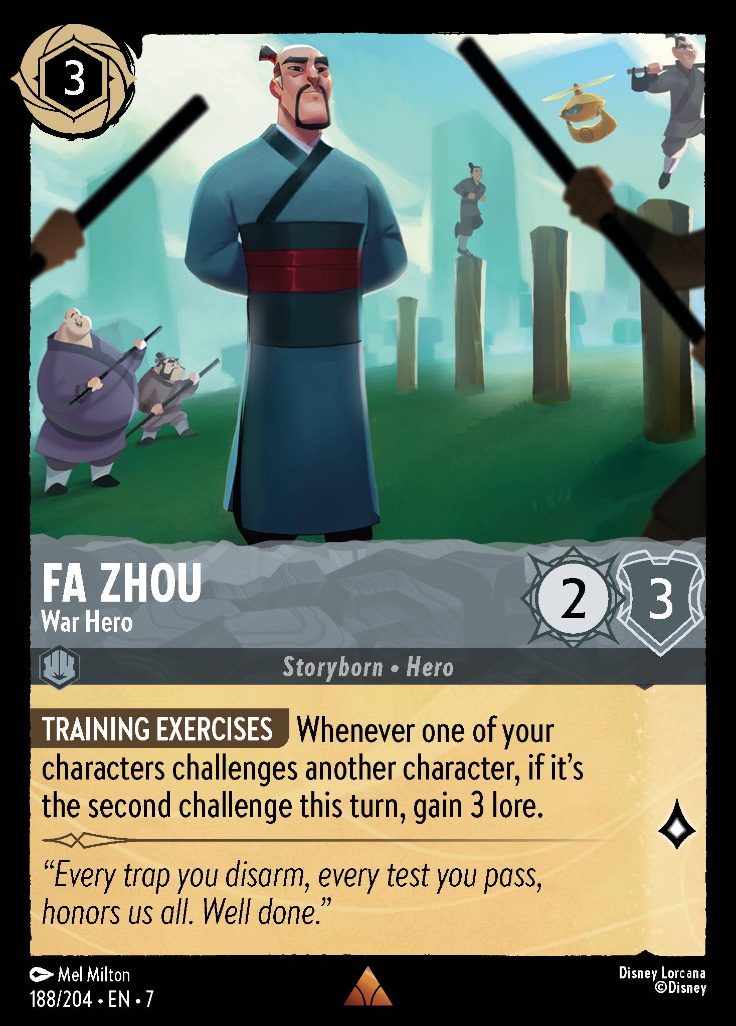 Fa Zhou — War Hero Disney Lorcana card