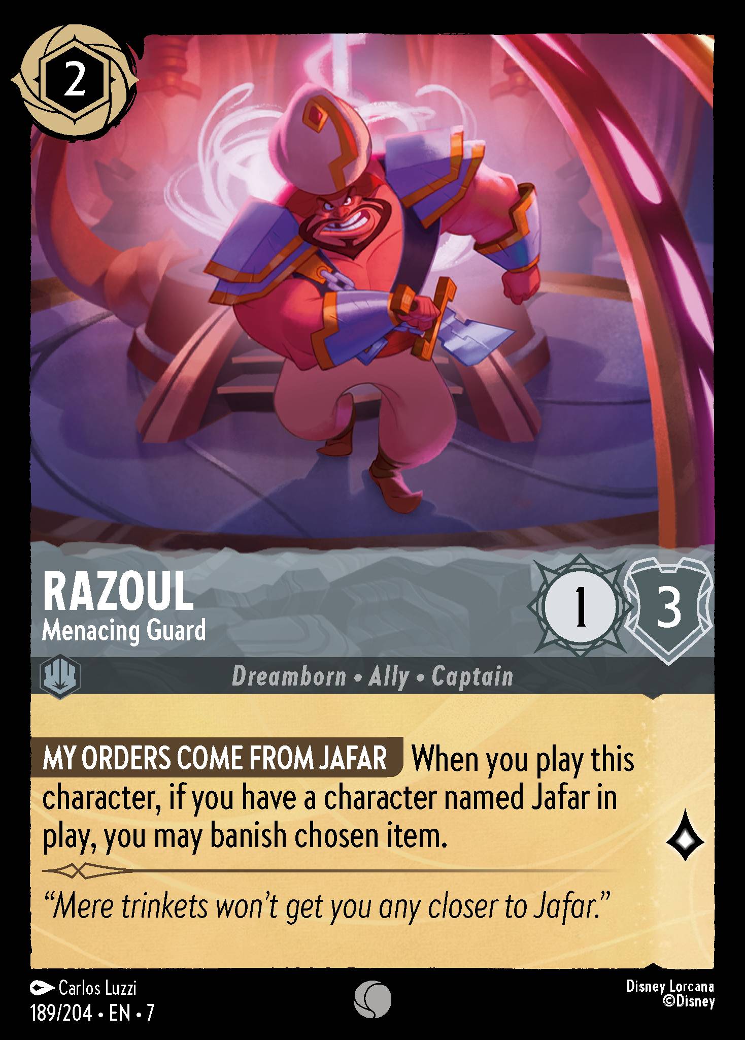 Razoul — Menacing Guard Disney Lorcana card