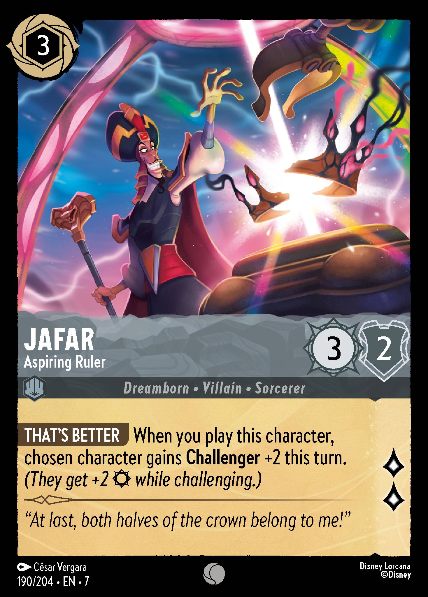 Jafar — Aspiring Ruler Disney Lorcana card