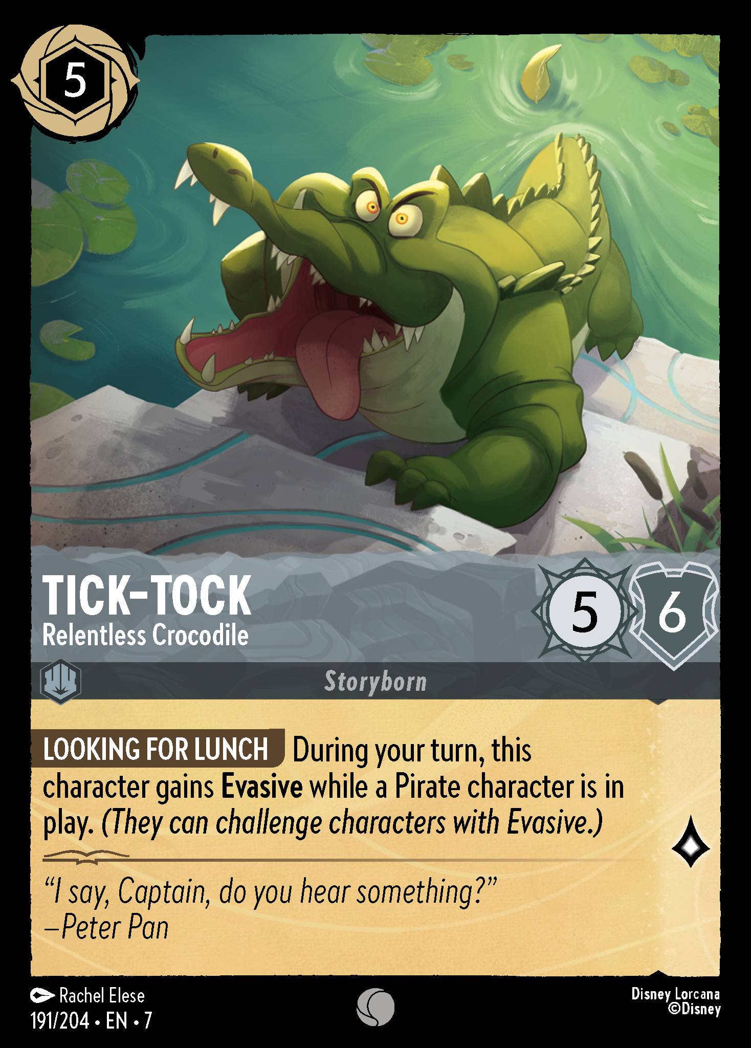 Tick-Tock — Relentless Crocodile Disney Lorcana card
