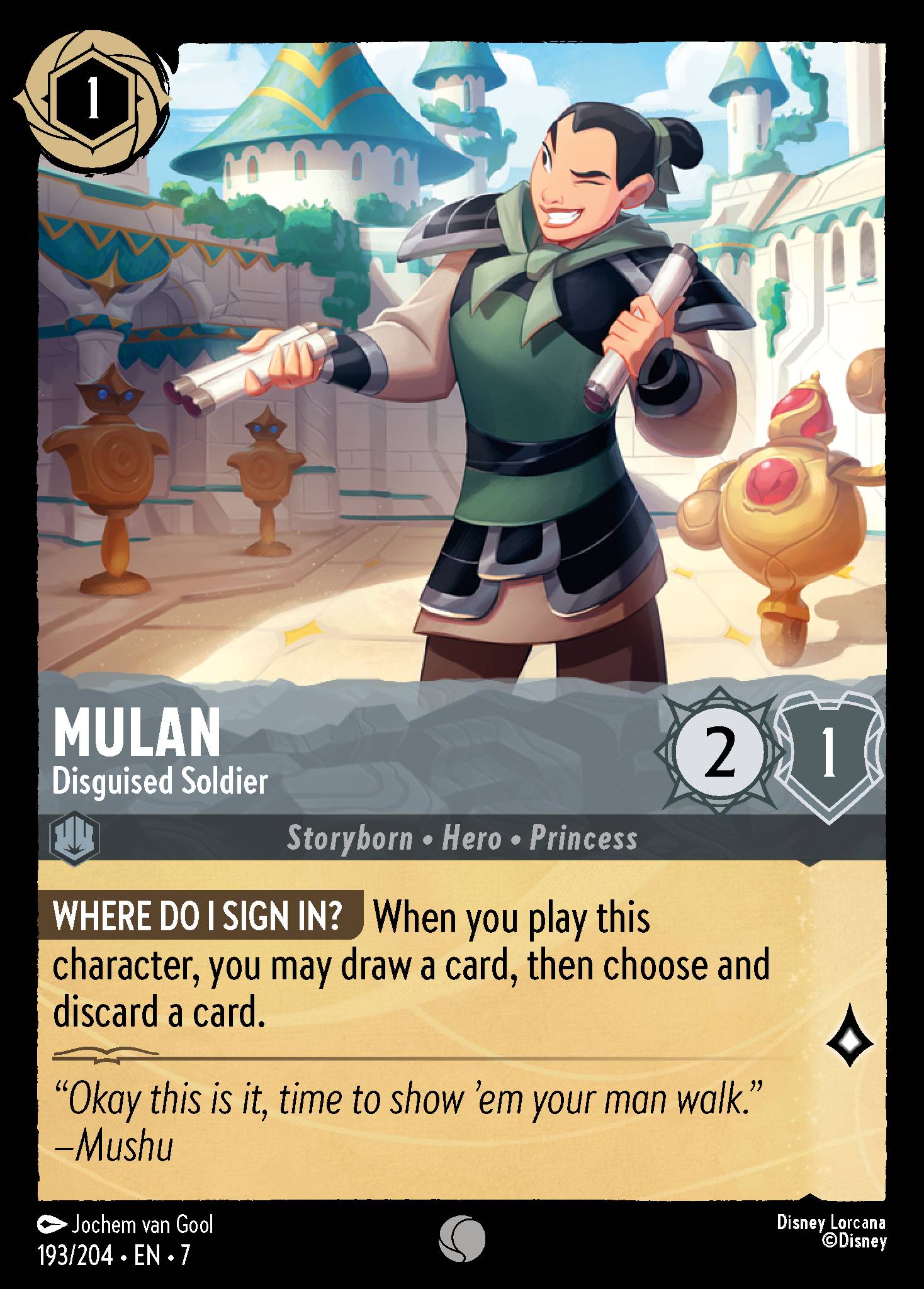 Mulan — Disguised Soldier Disney Lorcana card