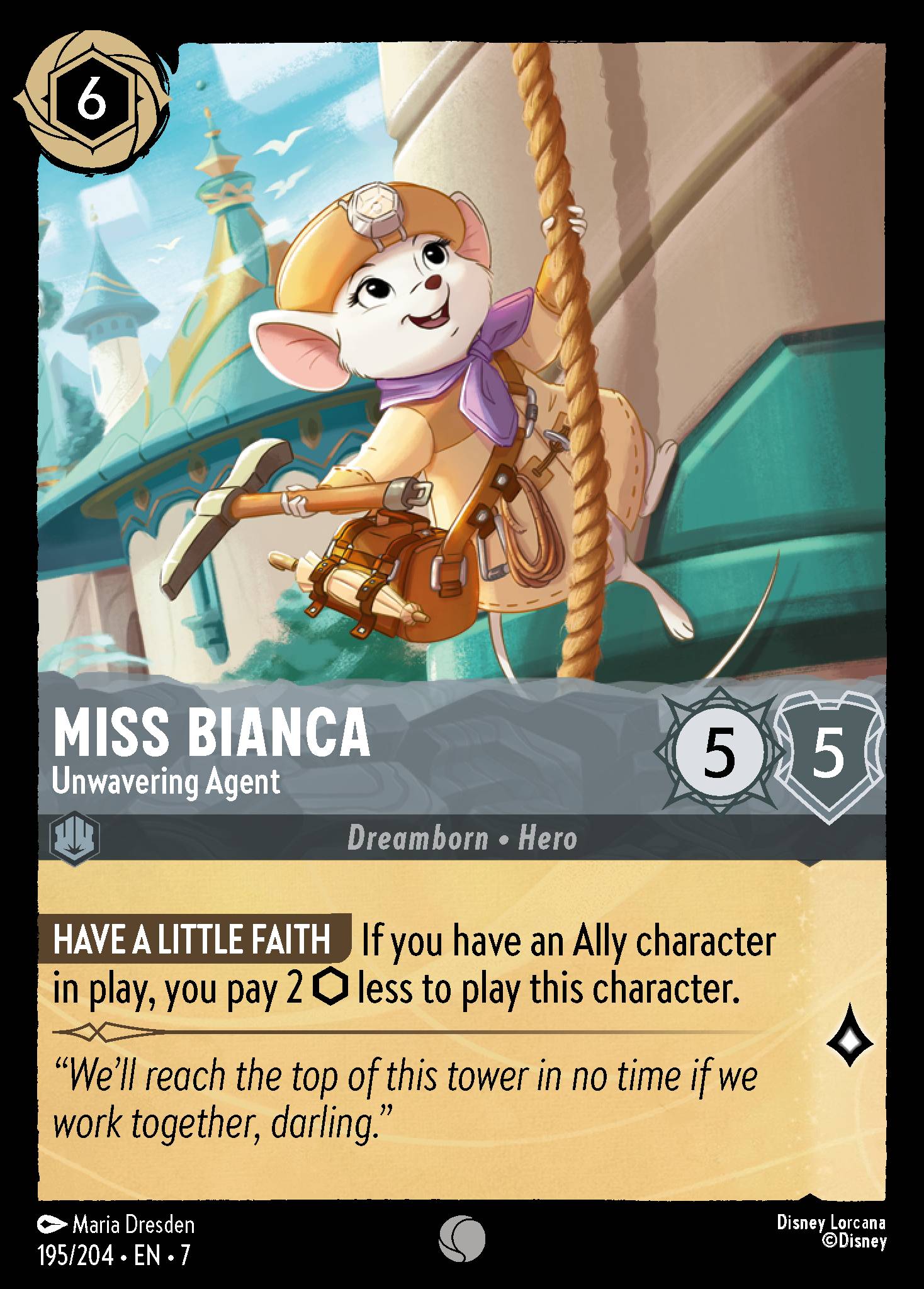Miss Bianca — Unwavering Agent Disney Lorcana card