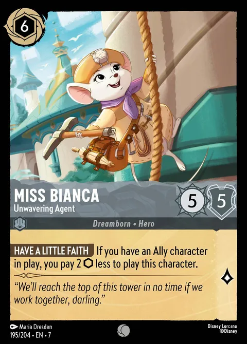 Miss Bianca — Unwavering Agent Disney Lorcana card