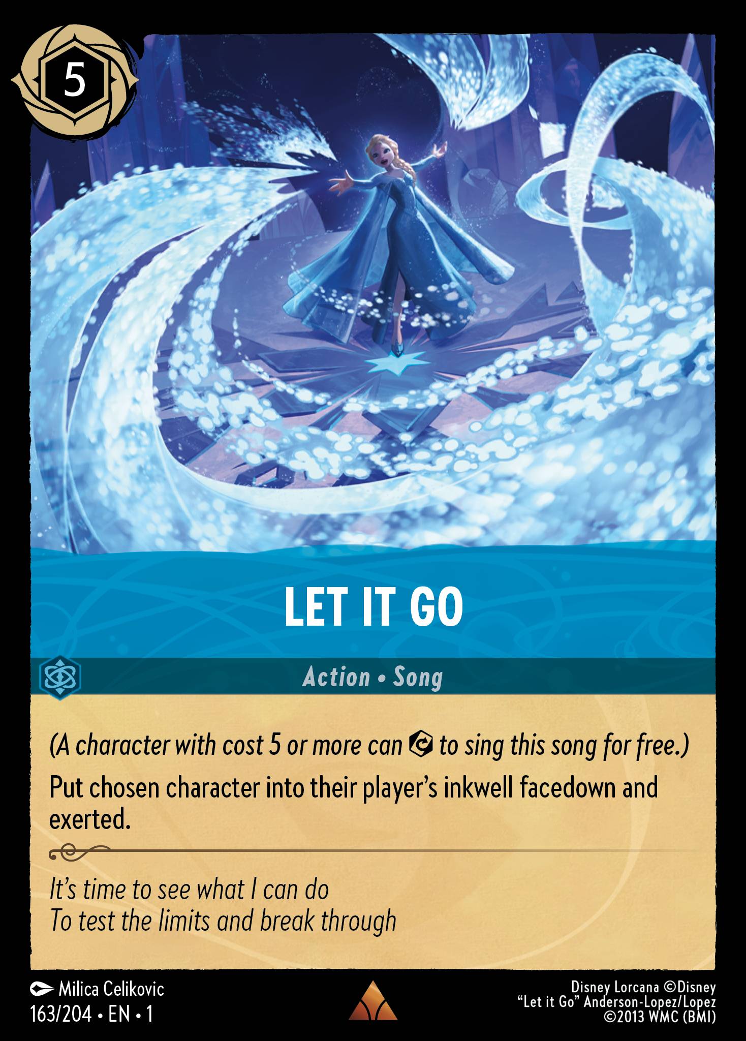 Let It Go Disney Lorcana card