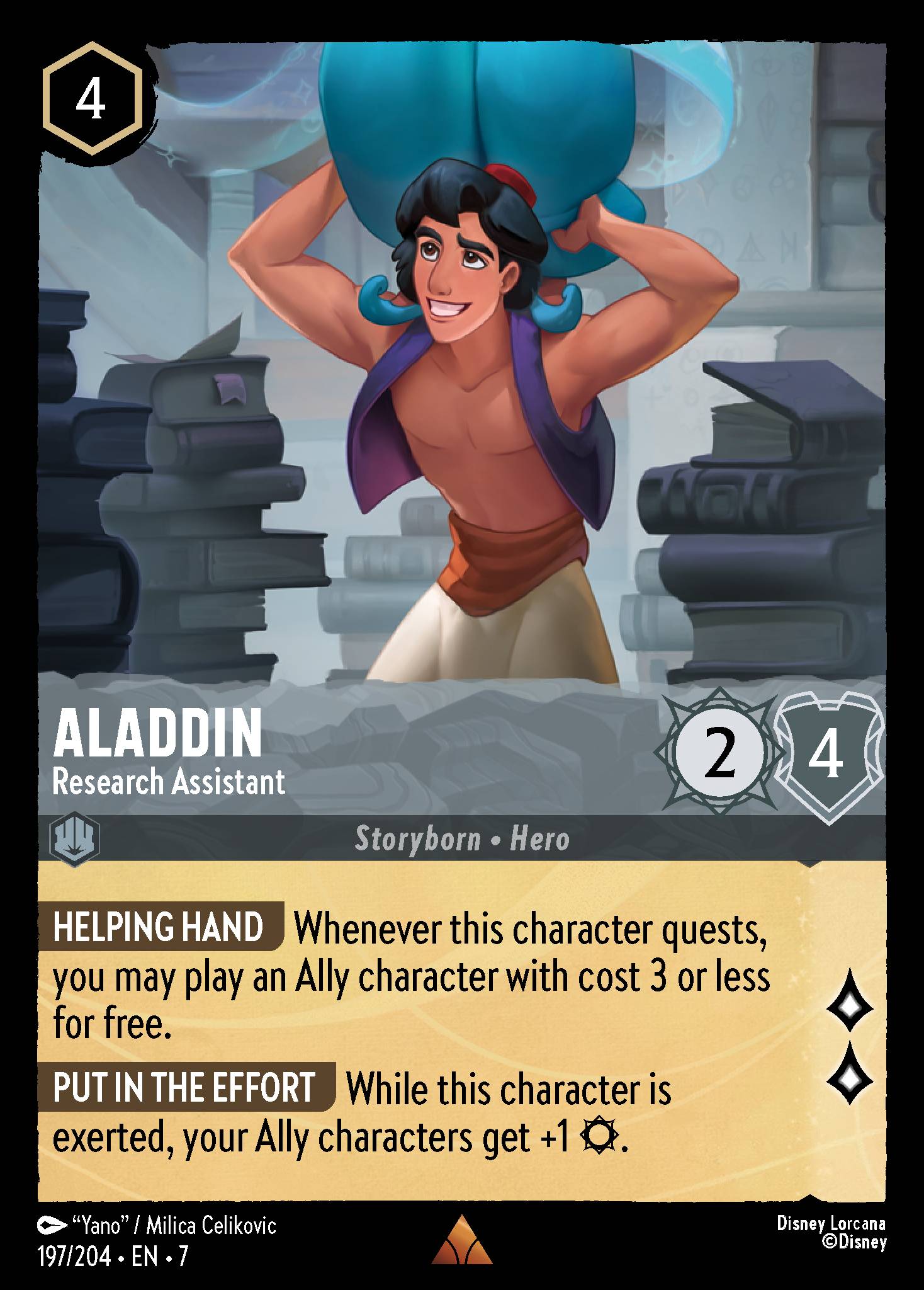 Aladdin — Research Assistant Disney Lorcana card