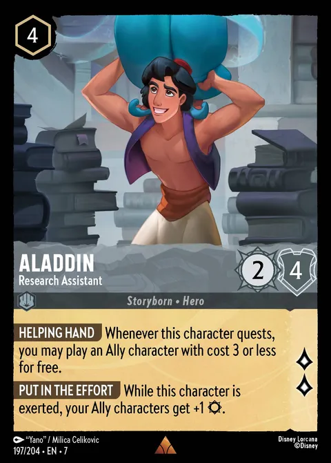 Aladdin — Research Assistant Disney Lorcana card