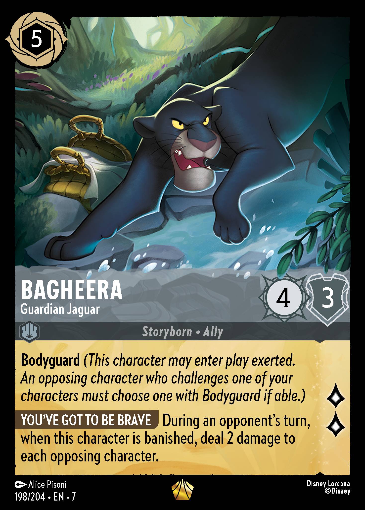 Bagheera — Guardian Jaguar Disney Lorcana card