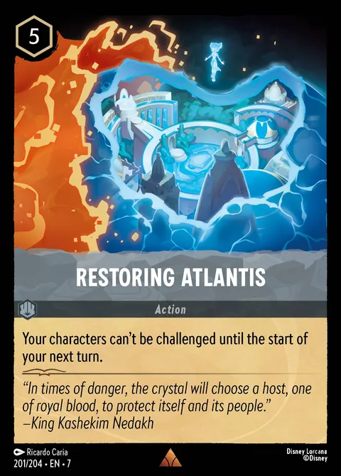 Restoring Atlantis Disney Lorcana card