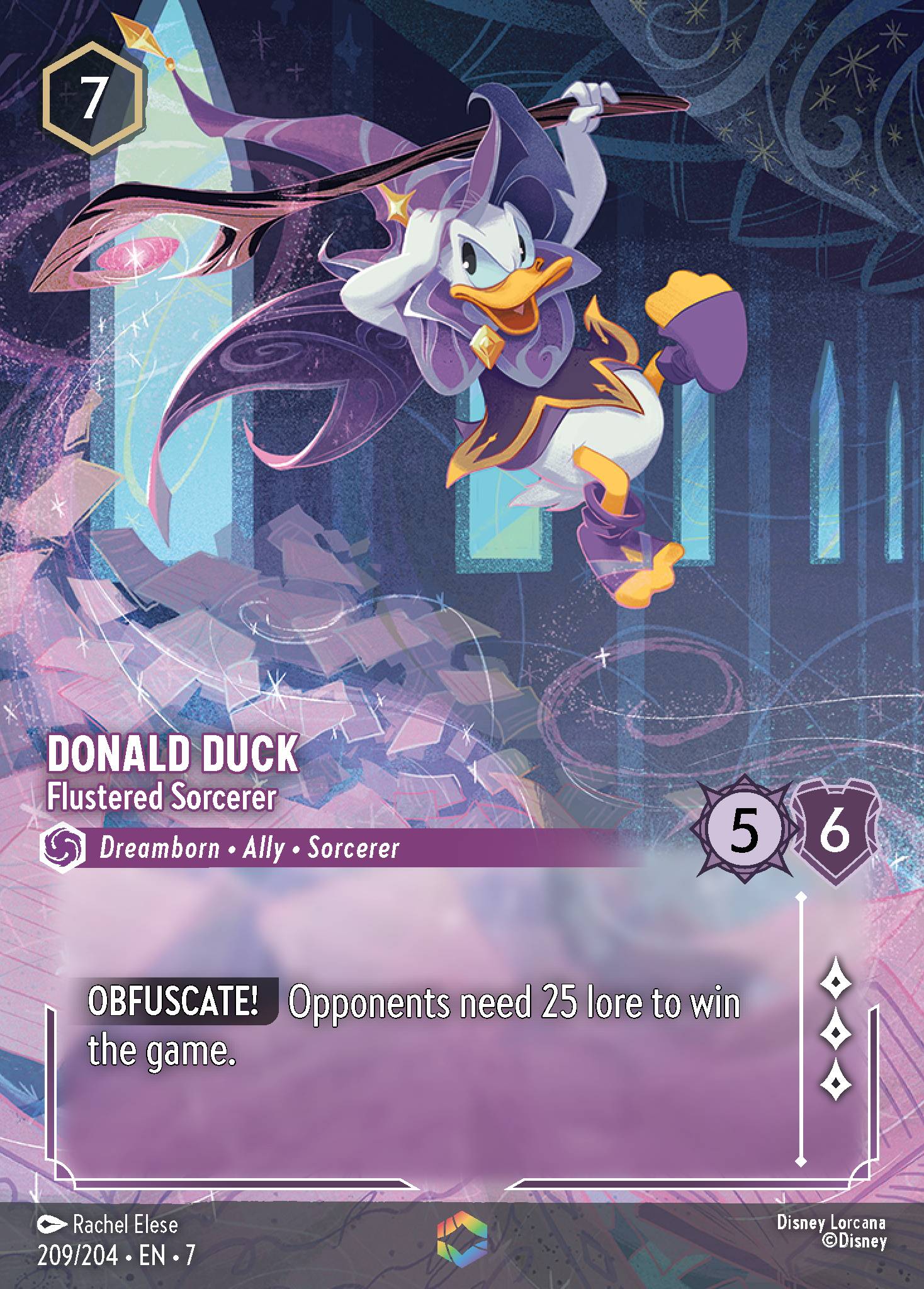 Donald Duck — Flustered Sorcerer Disney Lorcana card