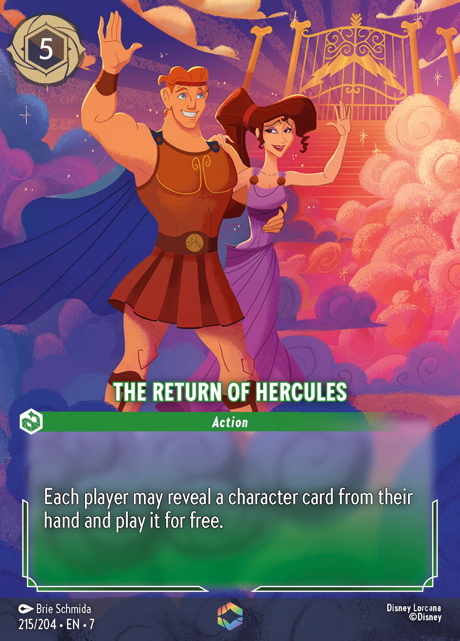 The Return of Hercules Disney Lorcana card