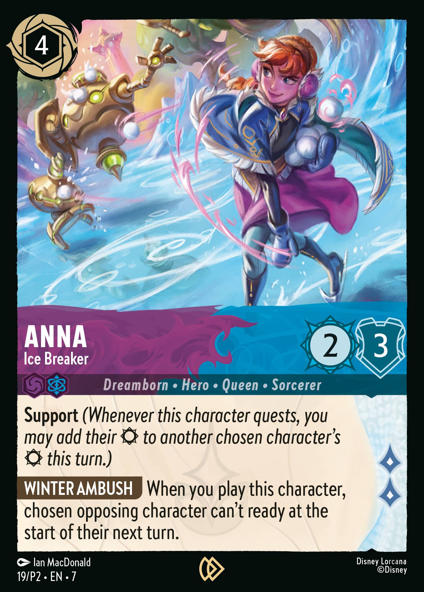 Anna — Ice Breaker Disney Lorcana card