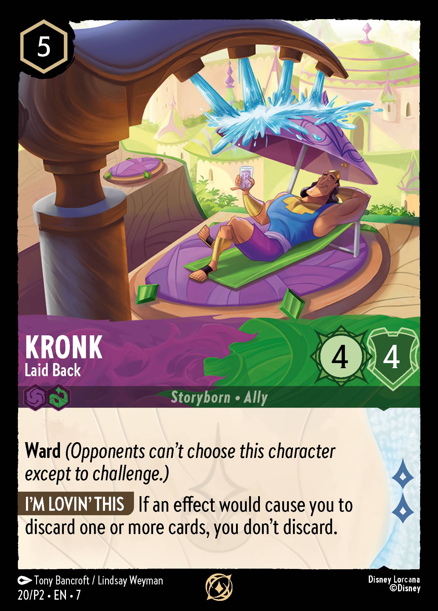 Kronk — Laid Back Disney Lorcana card